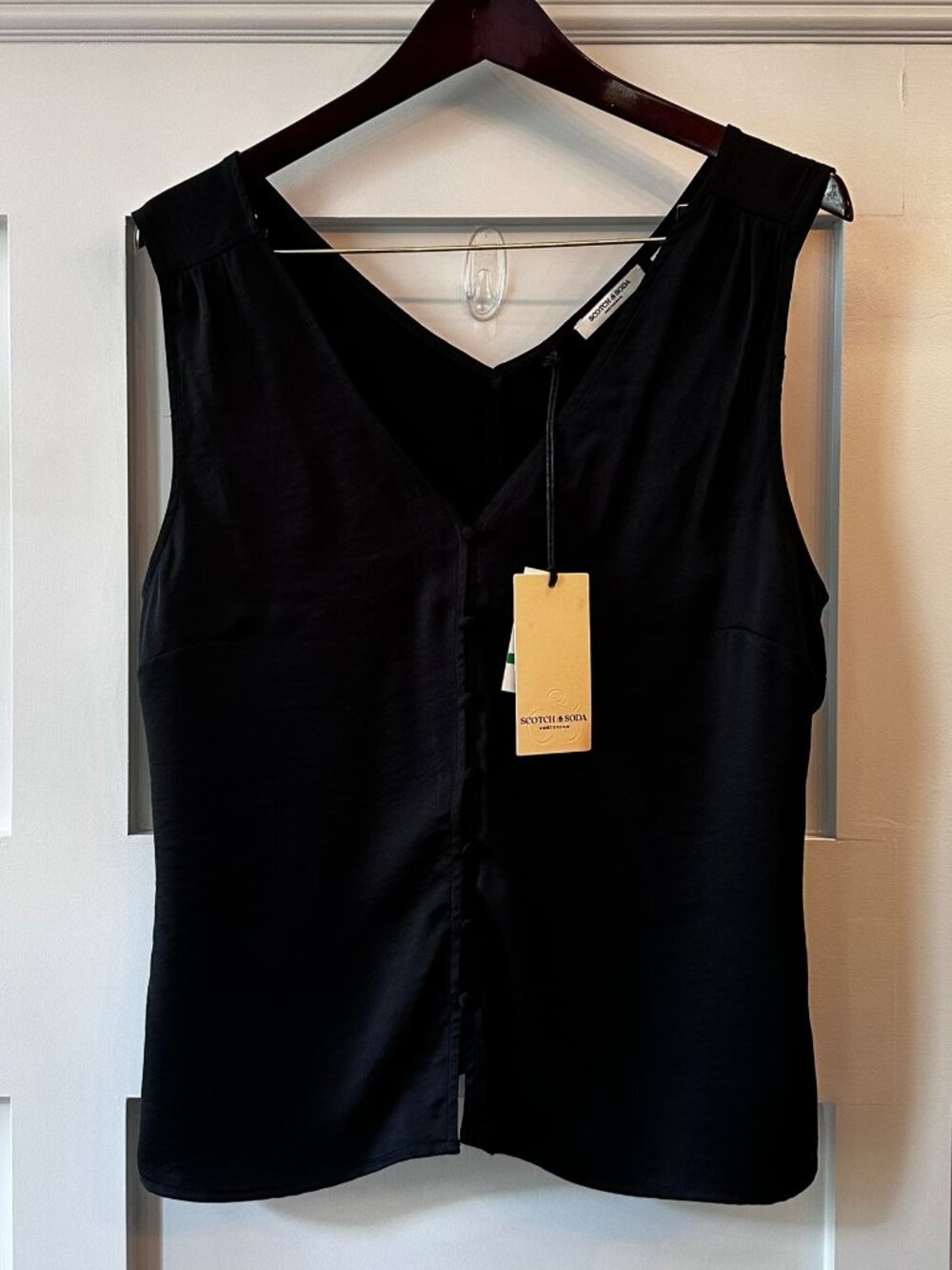 🖤✨ Scotch & Soda Amsterdam Sleeveless Blouse • Size Large • - Picture 3 of 7